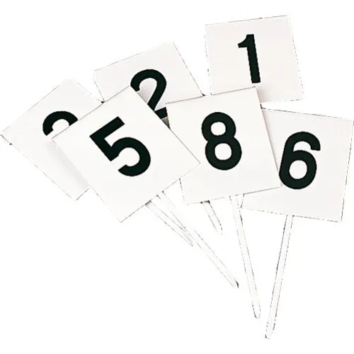 Sporti France Set Med 12 Rektangulära Märkark unisex, White / black, One Size