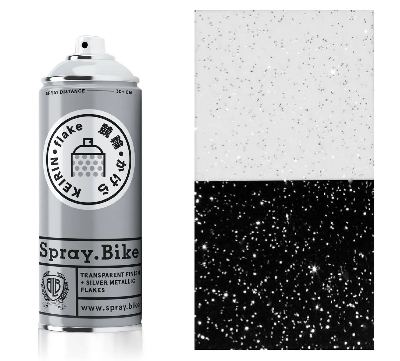 Spray Bike Spray.Bike Klarlack med silver glimmer effekt 400 ml Spray Bike Spray.Bike Klarlack med silver glimmer effekt 400 ml