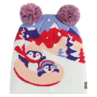 Spyder Bitsy Penguin Double Pom Mössa