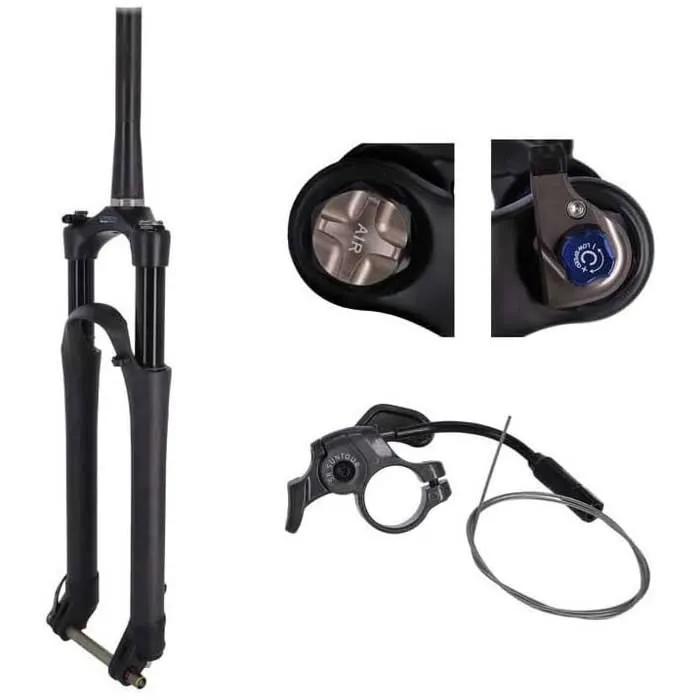 SR Suntour Axonwerx Pcs Rl-rc 15ql Ti Carbon 1 1/8´´ Sl 255 Ahead Mtb-gaffel, Black, 29", 100mm SR Suntour Axonwerx Pcs Rl-rc 15ql Ti Carbon 1 1/8´´ Sl 255 Ahead Mtb-gaffel, Black, 29", 100mm