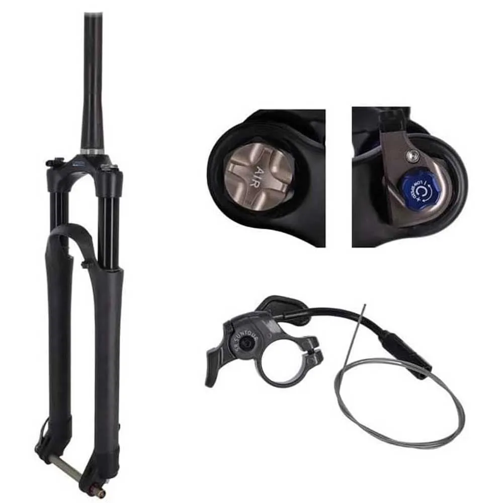 SR Suntour Axonwerx Pcs Rl-rc 15ql Ti Carbon Taper Sl 272 Ahead Mtb-gaffel, Black, 29", 100mm SR Suntour Axonwerx Pcs Rl-rc 15ql Ti Carbon Taper Sl 272 Ahead Mtb-gaffel, Black, 29", 100mm