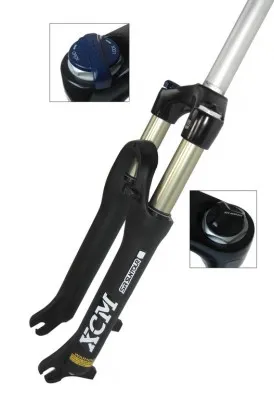 SR Suntour XCM JR AIR SL HLO framgaffel 20"80 MM Vandring Post Mount, Svart