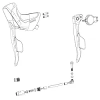 SRAM Dual Command Apex Etap Axs Disc Vänster Bromsspak Med Elektronisk Växelväljare SRAM Dual Command Apex Etap Axs Disc Vänster Bromsspak Med Elektronisk Växelväljare