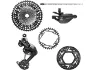 SRAM Eagle 90 T-Type E-MTB Gruppe 1x12-fach, Black / silver, 34t, 10-52t