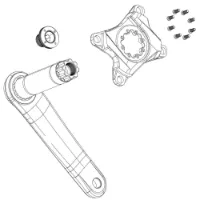 SRAM Force Axs D1 Wide Spindel SRAM Force Axs D1 Wide Spindel