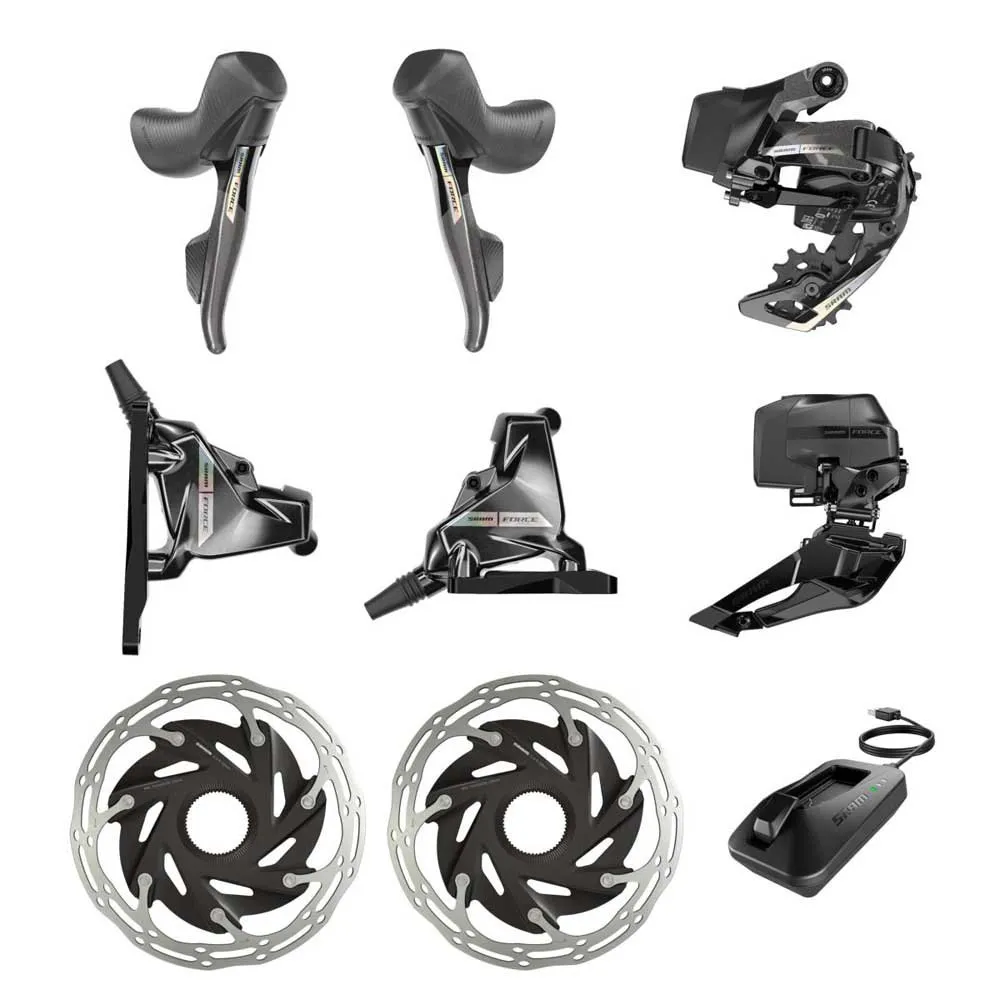 SRAM Force Axs D2 Cykelkomponentgrupp, Black / silver, One Size SRAM Force Axs D2 Cykelkomponentgrupp, Black / silver, One Size