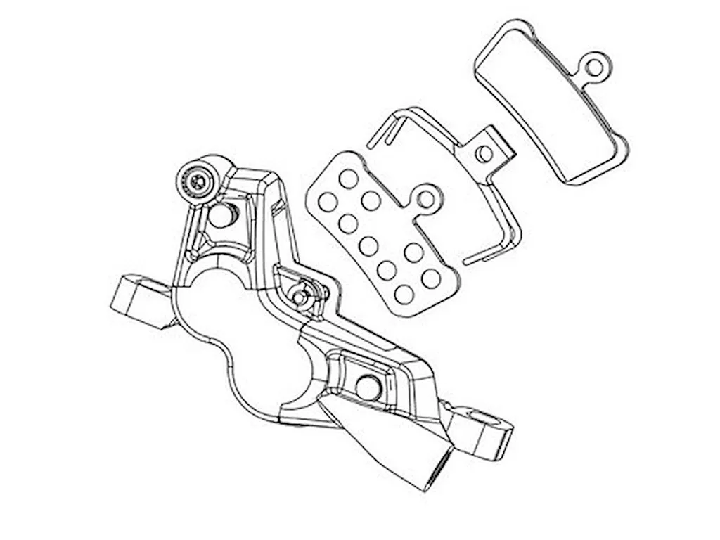 SRAM Force AXS E1 skivbromsok för flat mount, Black, One Size
