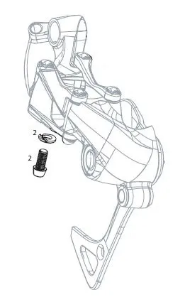 SRAM GX 1x11 Bult och skiva till kabelspänning SRAM GX 1x11 Bult och skiva till kabelspänning