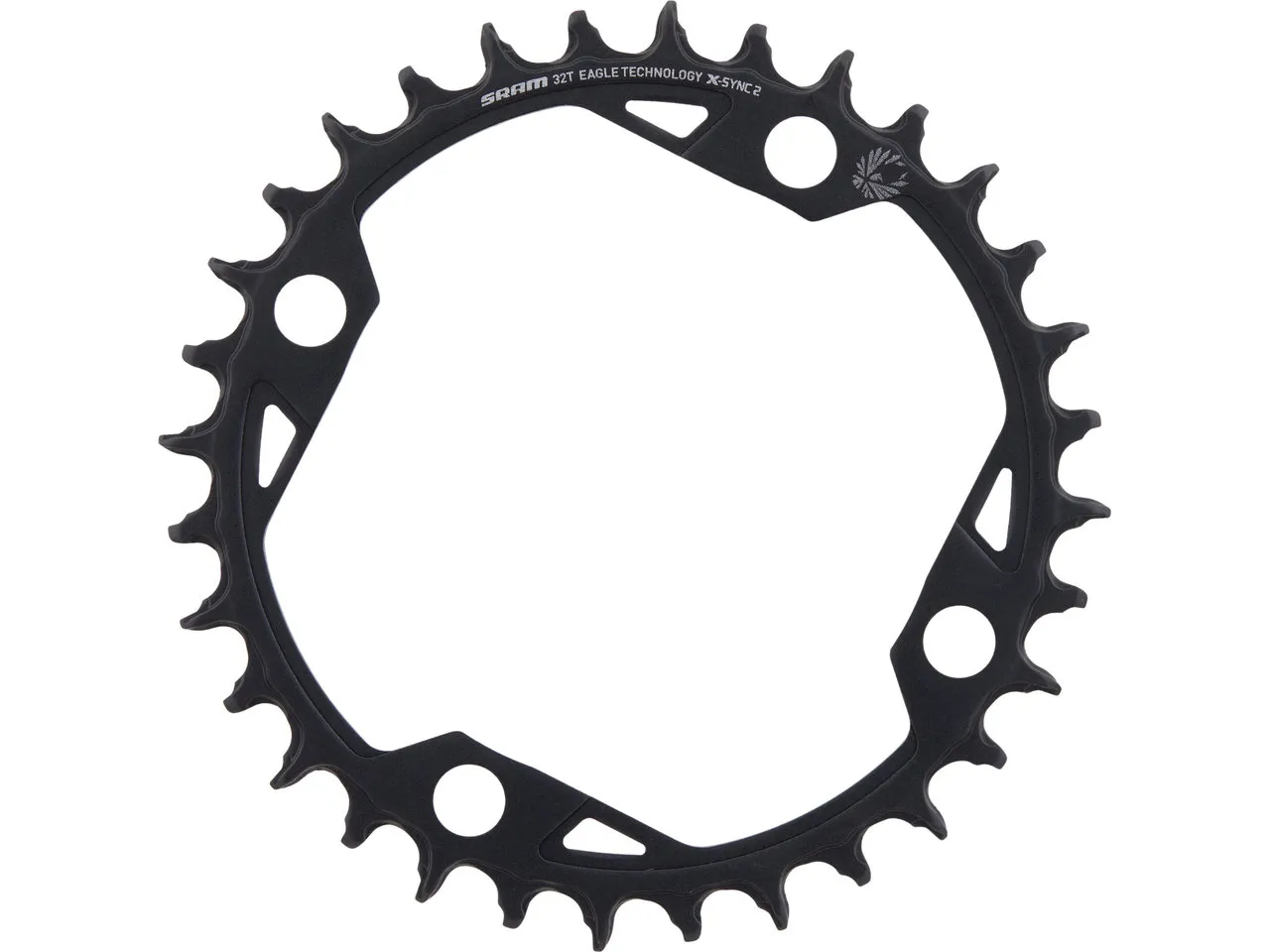 SRAM Kettenblatt X-Sync 2 für SRAM Eagle 104 mm Lochkreis, Black, 32t
