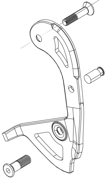 SRAM Red eTap innerplatta till bakväxel med kort arm SRAM Red eTap innerplatta till bakväxel med kort arm