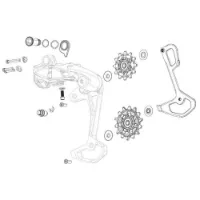 SRAM Red Xplr Axs Jockeyhjulsystem SRAM Red Xplr Axs Jockeyhjulsystem