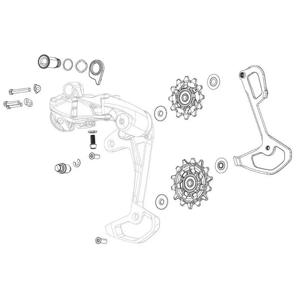 SRAM Red Xplr Axs Jockeyhjulsystem, Multicolor, One Size