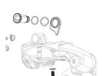 SRAM Rival AXS E1 B-bult, B-skruv och justerskruvar för bakväxel