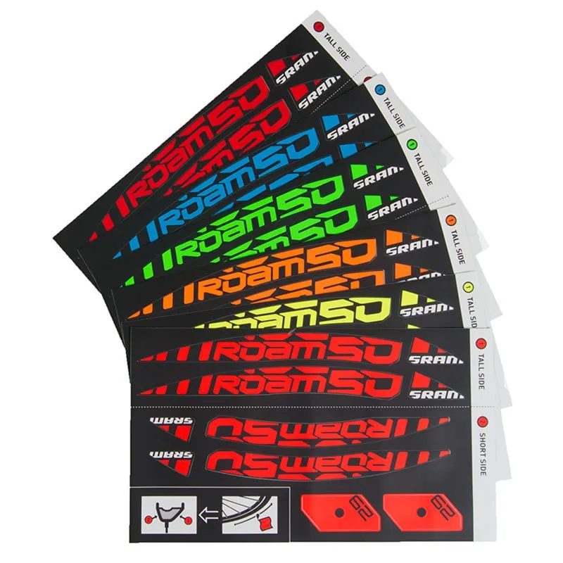 SRAM Roam 50 Mtb 29 B1 Klistermärken, Red / blue / green / yellow / orange / red-orange, One Size