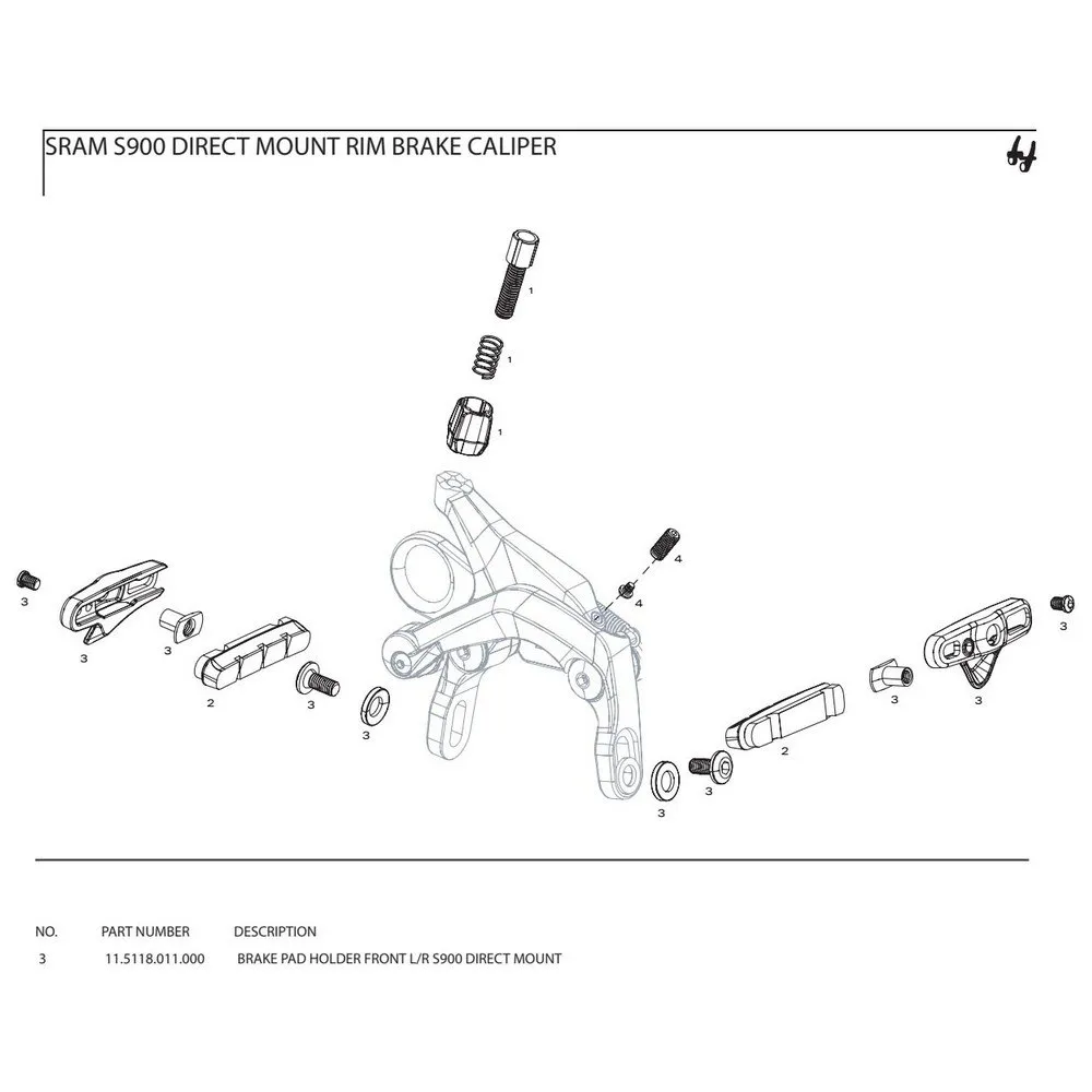 SRAM S900 Direct Mount Reservdelssats, Black, One Size SRAM S900 Direct Mount Reservdelssats, Black, One Size