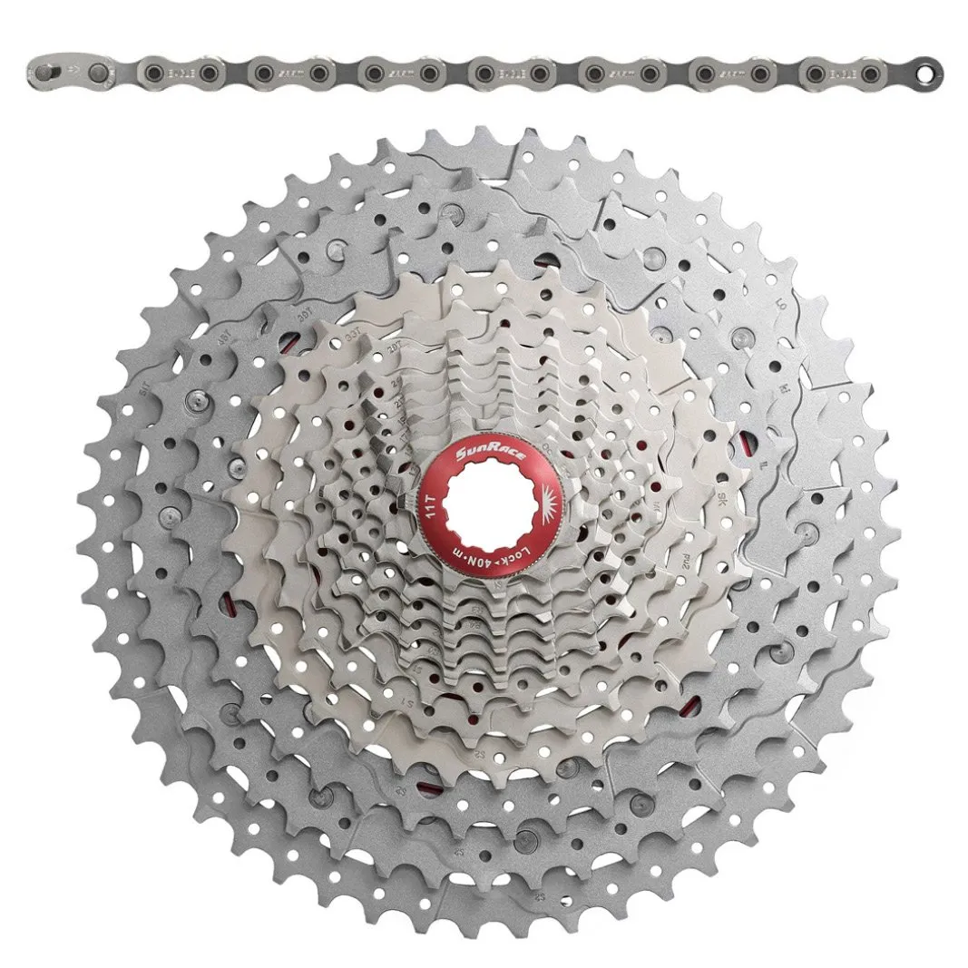 SRAM /Sunrace 12 Speed sampak Kassett 11-51T + kedja 126 Led SRAM /Sunrace 12 Speed sampak Kassett 11-51T + kedja 126 Led