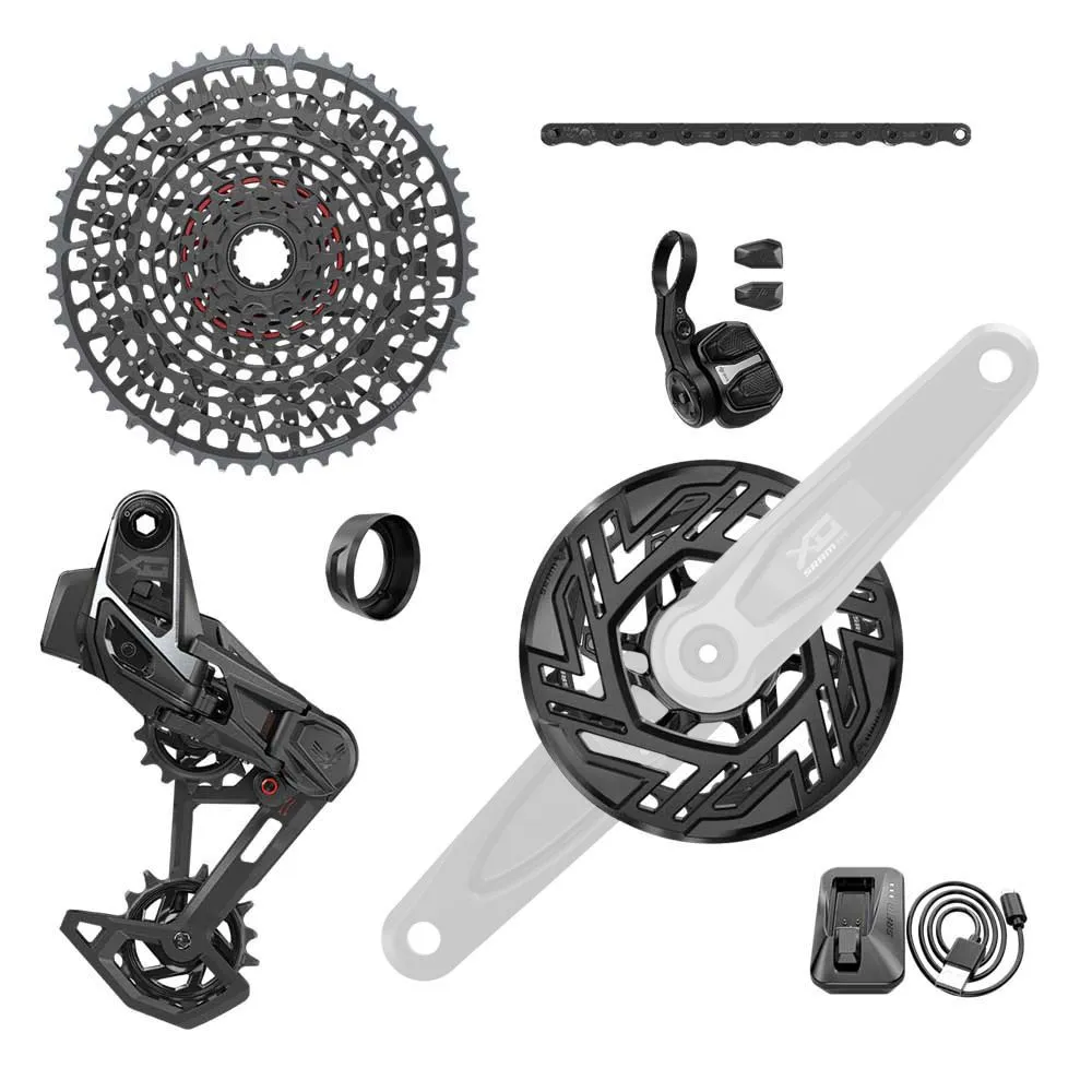 SRAM X0 T-type Eagle E-mtb 104bcd Transmission Axs Cykelkomponentgrupp, Black, 10-52t SRAM X0 T-type Eagle E-mtb 104bcd Transmission Axs Cykelkomponentgrupp, Black, 10-52t