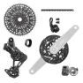 SRAM X0 T-type Eagle E-mtb 104bcd Transmission Axs Cykelkomponentgrupp, Black, 10-52t