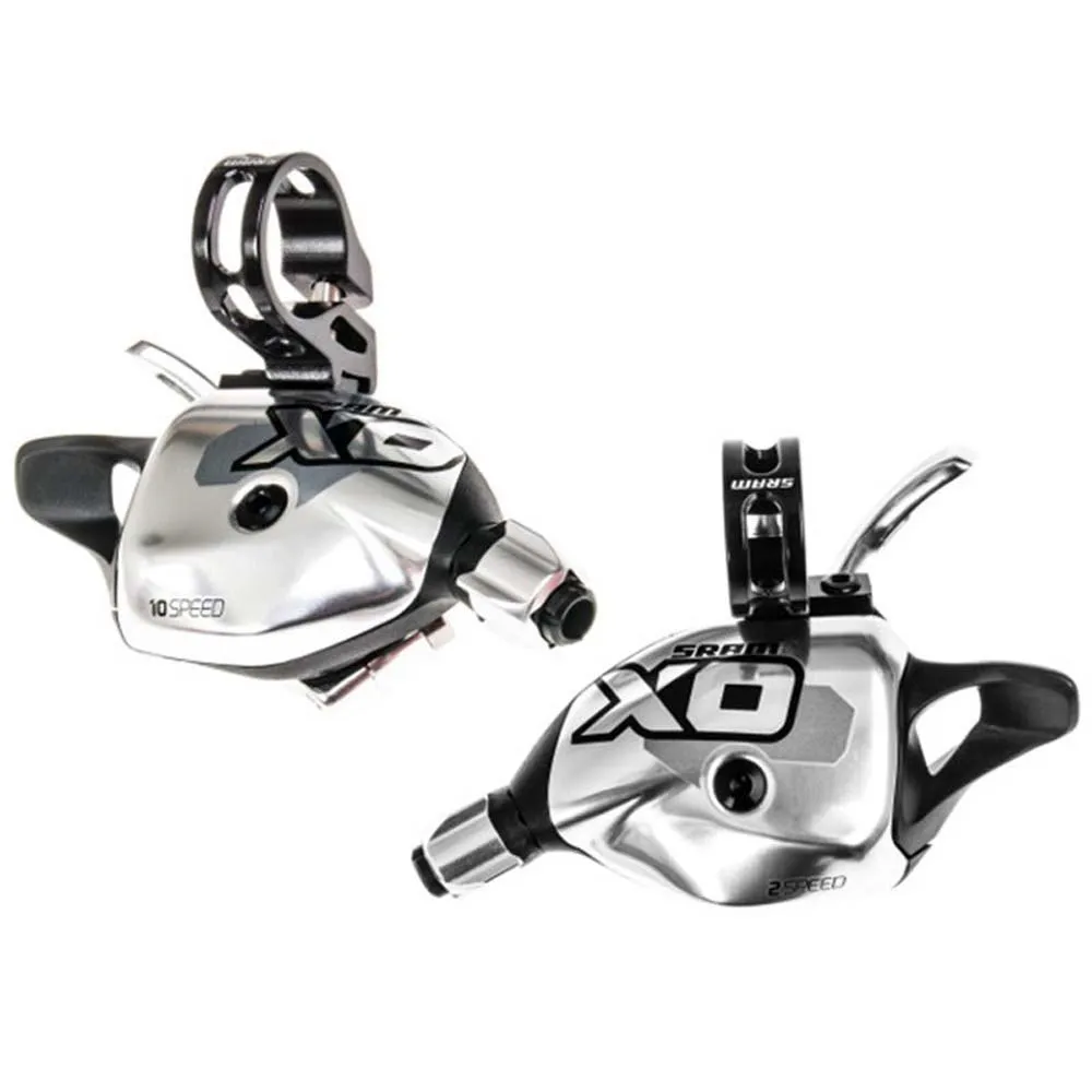 SRAM X0 Trigger Växelreglage Set, Silver / black, 2 x 10s SRAM X0 Trigger Växelreglage Set, Silver / black, 2 x 10s