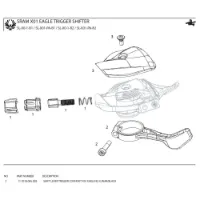 SRAM X01 Eagle B2 Lunar Shift Lever Trigger Cover Kit Täcklock