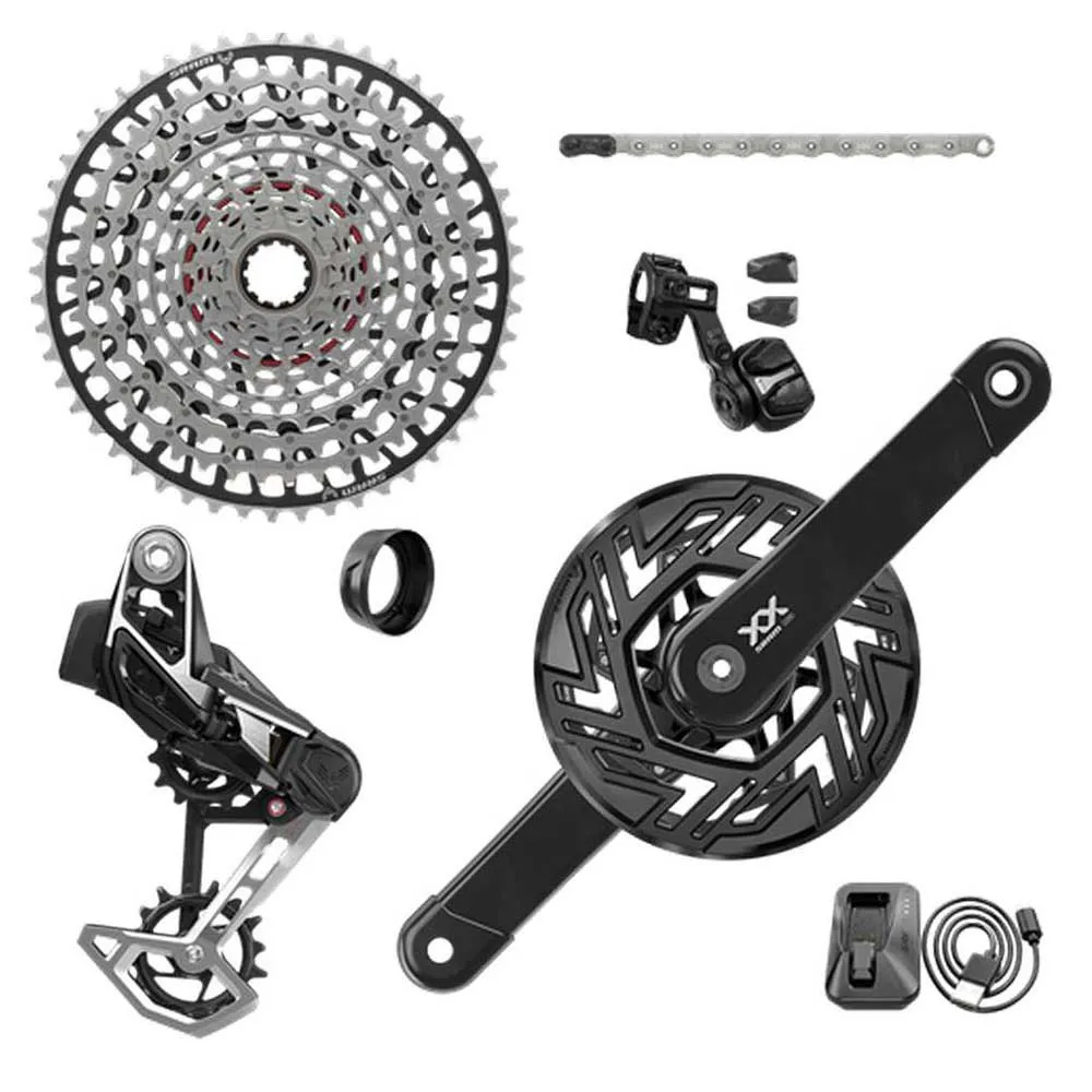 SRAM Xx T-type Eagle E-mtb 104bcd Transmission Axs Cykelkomponentgrupp, Black, 10-52t SRAM Xx T-type Eagle E-mtb 104bcd Transmission Axs Cykelkomponentgrupp, Black, 10-52t