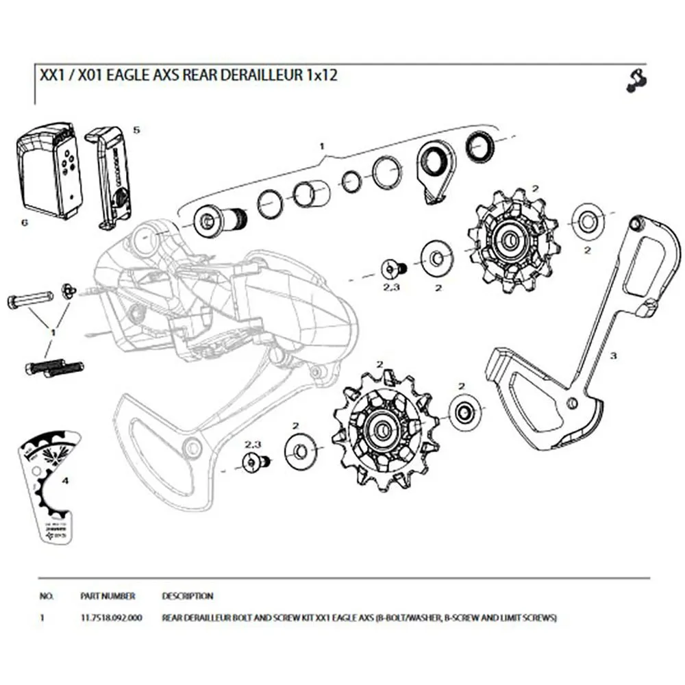 SRAM Xx1 Eagle Axs 11.7518.092.000 Stabilisatormontering, Silver, One Size SRAM Xx1 Eagle Axs 11.7518.092.000 Stabilisatormontering, Silver, One Size