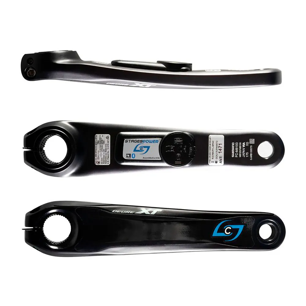 Stages Cycling Stages L Shimano Xt 8100/8120 Vevar Med Effektmätare, Grey / black, 180mm
