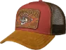 Stetson Cowboy Skull Trucker Cap, Cognac