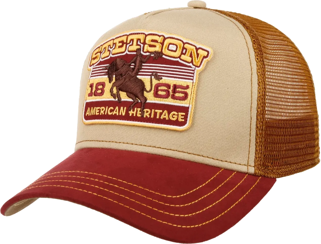 Stetson Heritage Rodeo Trucker Cap, Wine Stetson Heritage Rodeo Trucker Cap, Wine