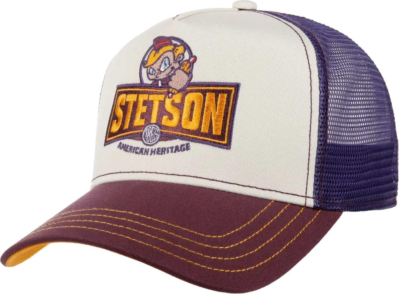 Stetson Hot Dog Boy Trucker Cap, Purple Stetson Hot Dog Boy Trucker Cap, Purple