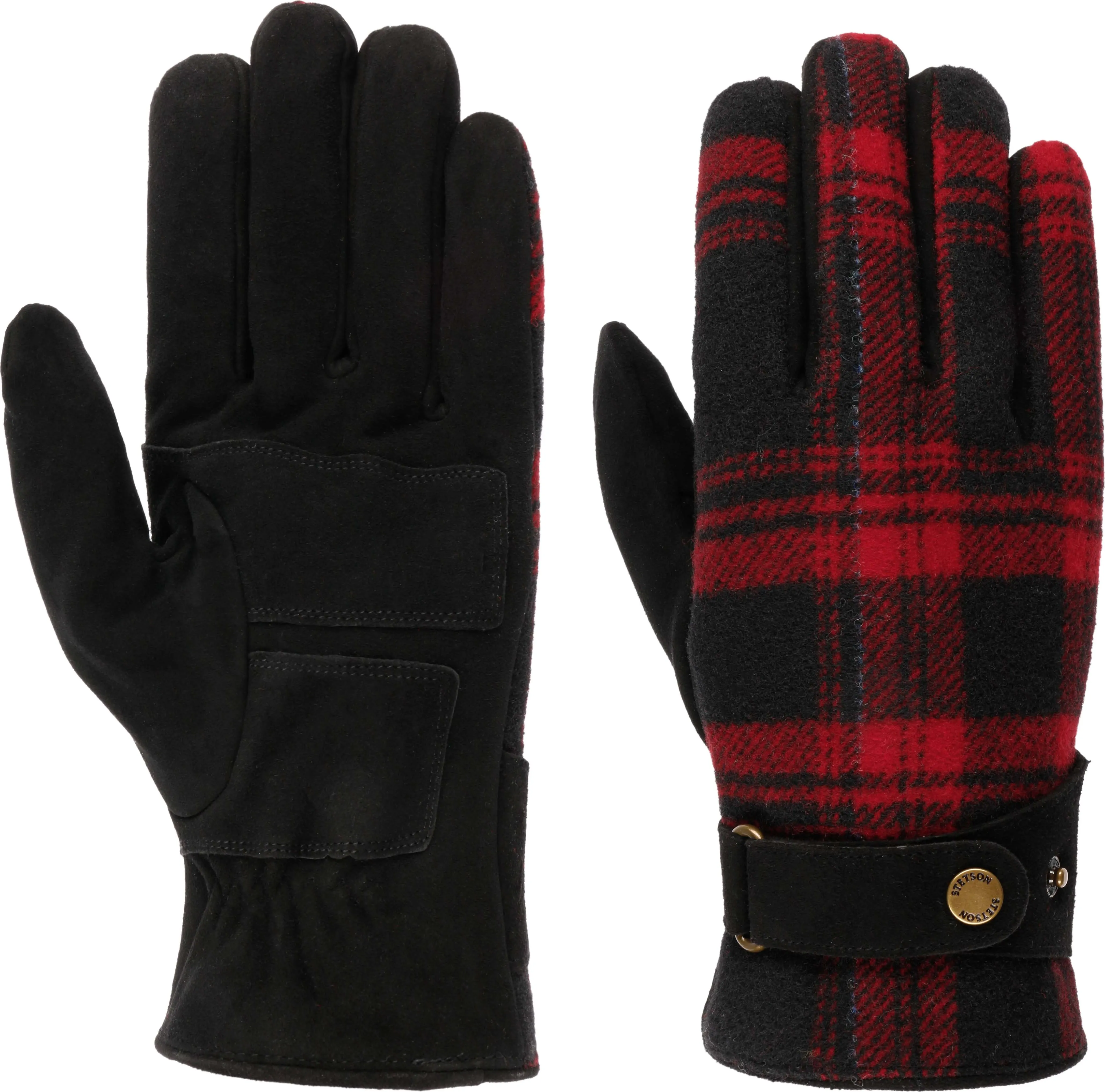 Stetson Men's Gloves Goat Suede/Shadow Plaid
