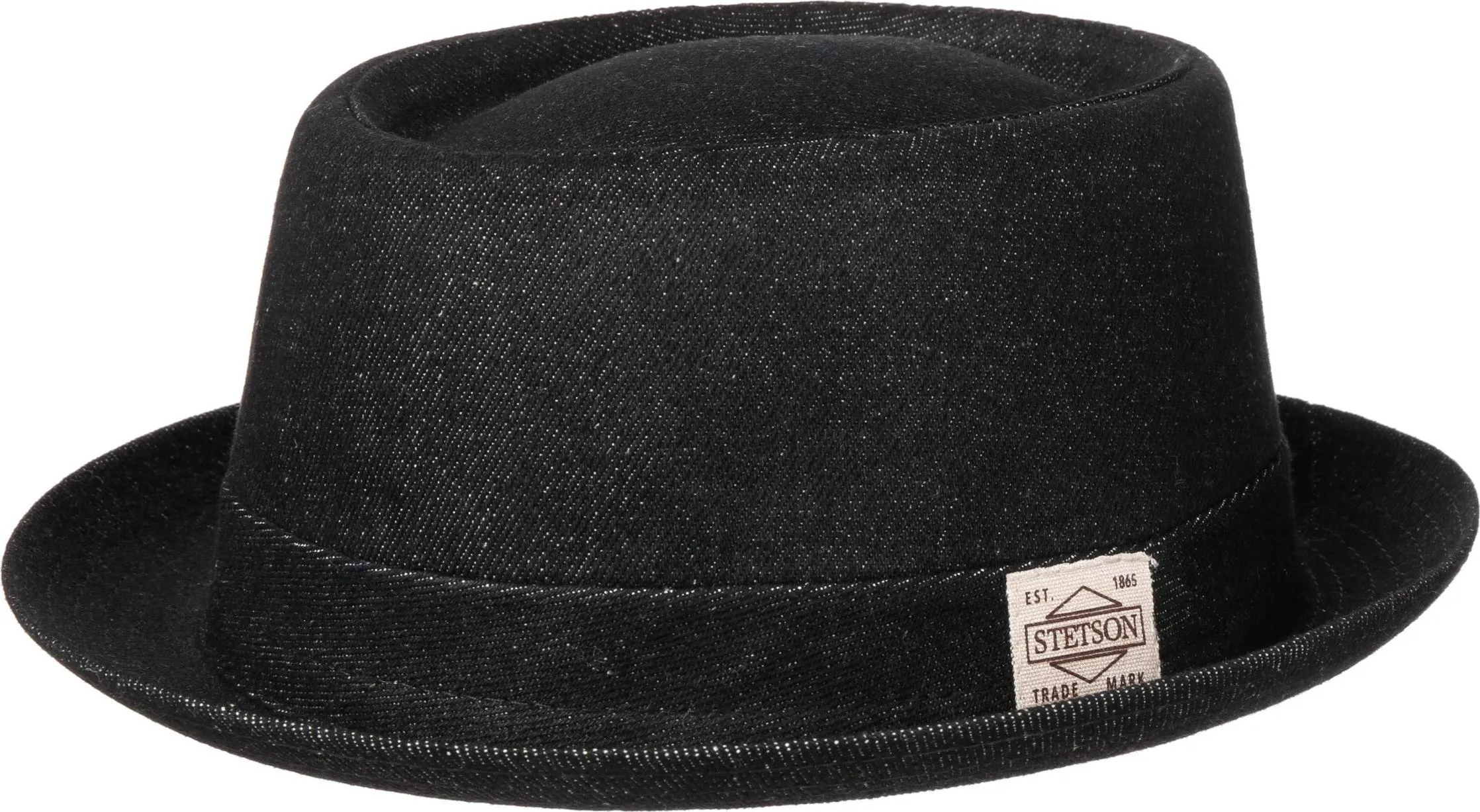 Stetson Men's Pork Pie Denim, Black