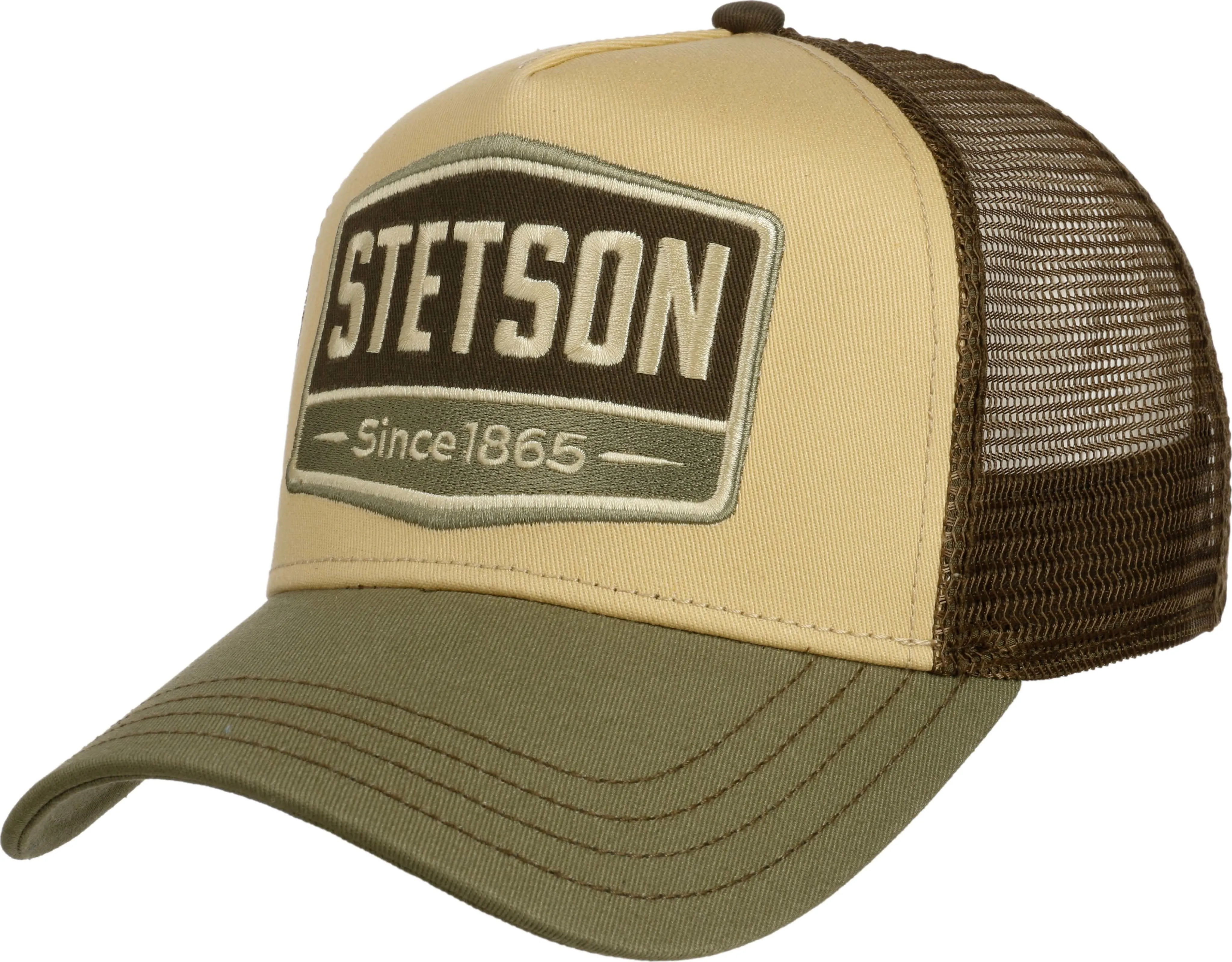 Stetson Men's Trucker Cap Gasoline, Beige/olive Stetson Men's Trucker Cap Gasoline, Beige/olive