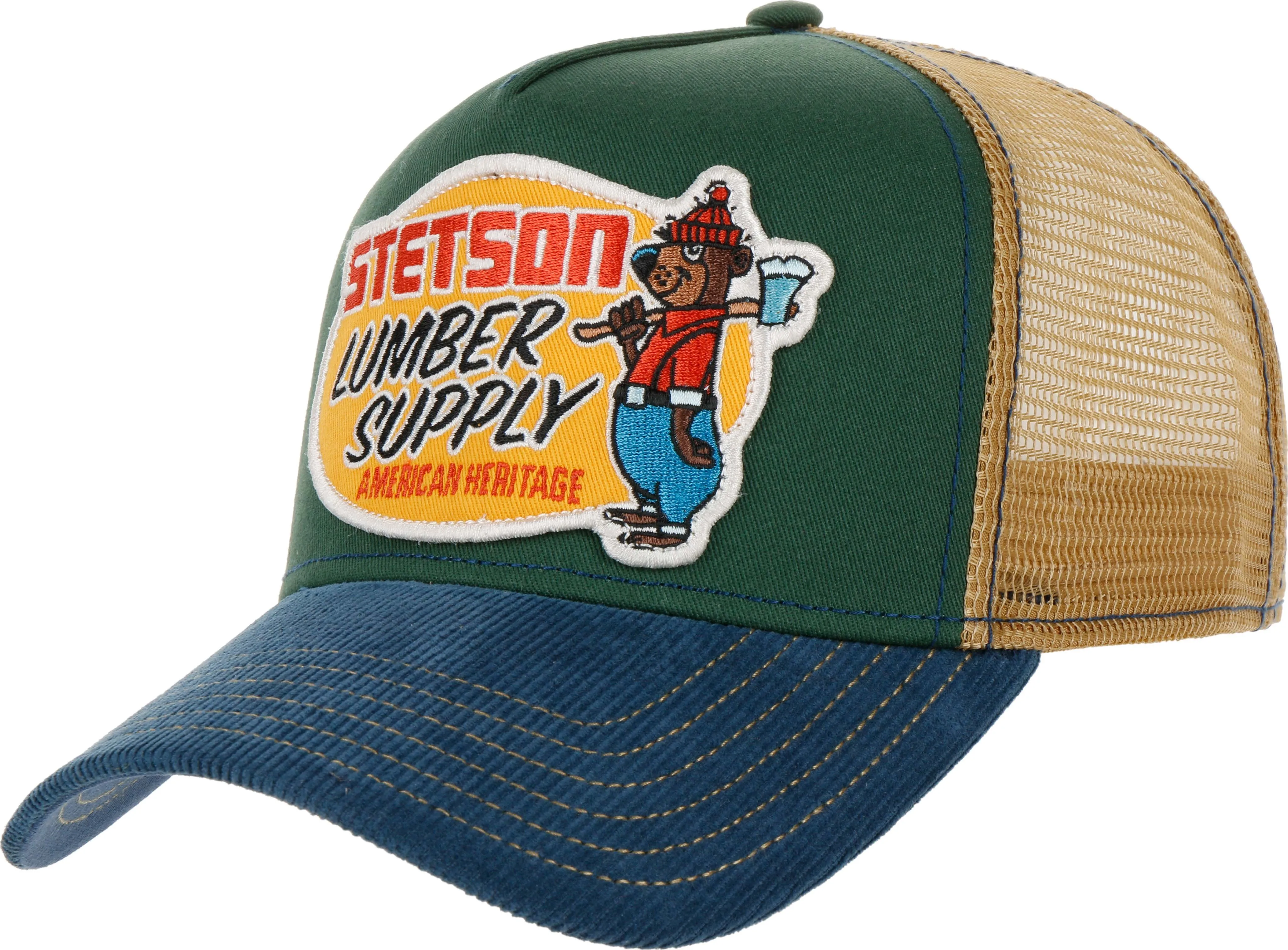 Stetson Men's Trucker Cap Lumber Supply, Blue/green