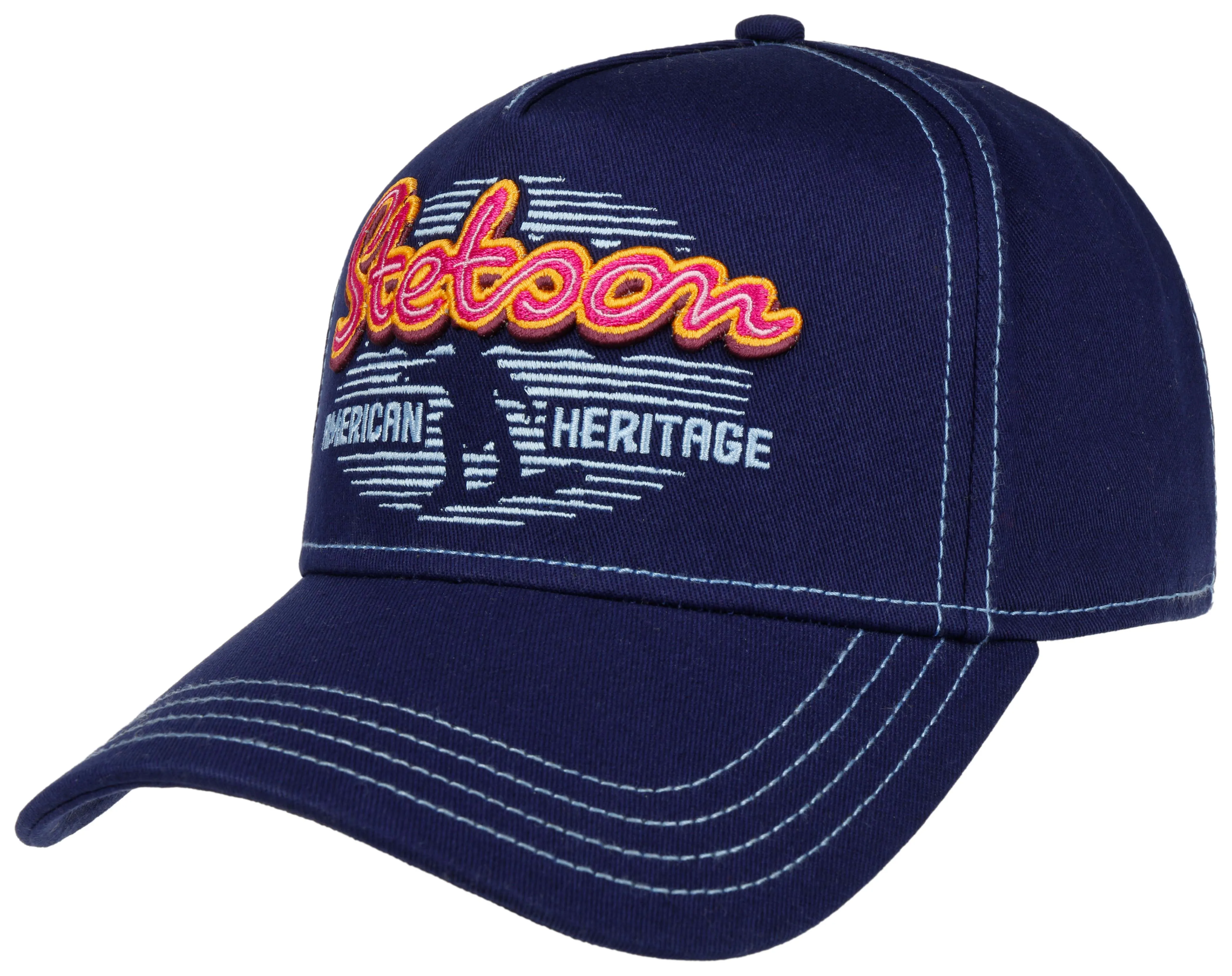 Stetson Neon Wordmark Trucker Cotton Cap, Blue Shades Stetson Neon Wordmark Trucker Cotton Cap, Blue Shades