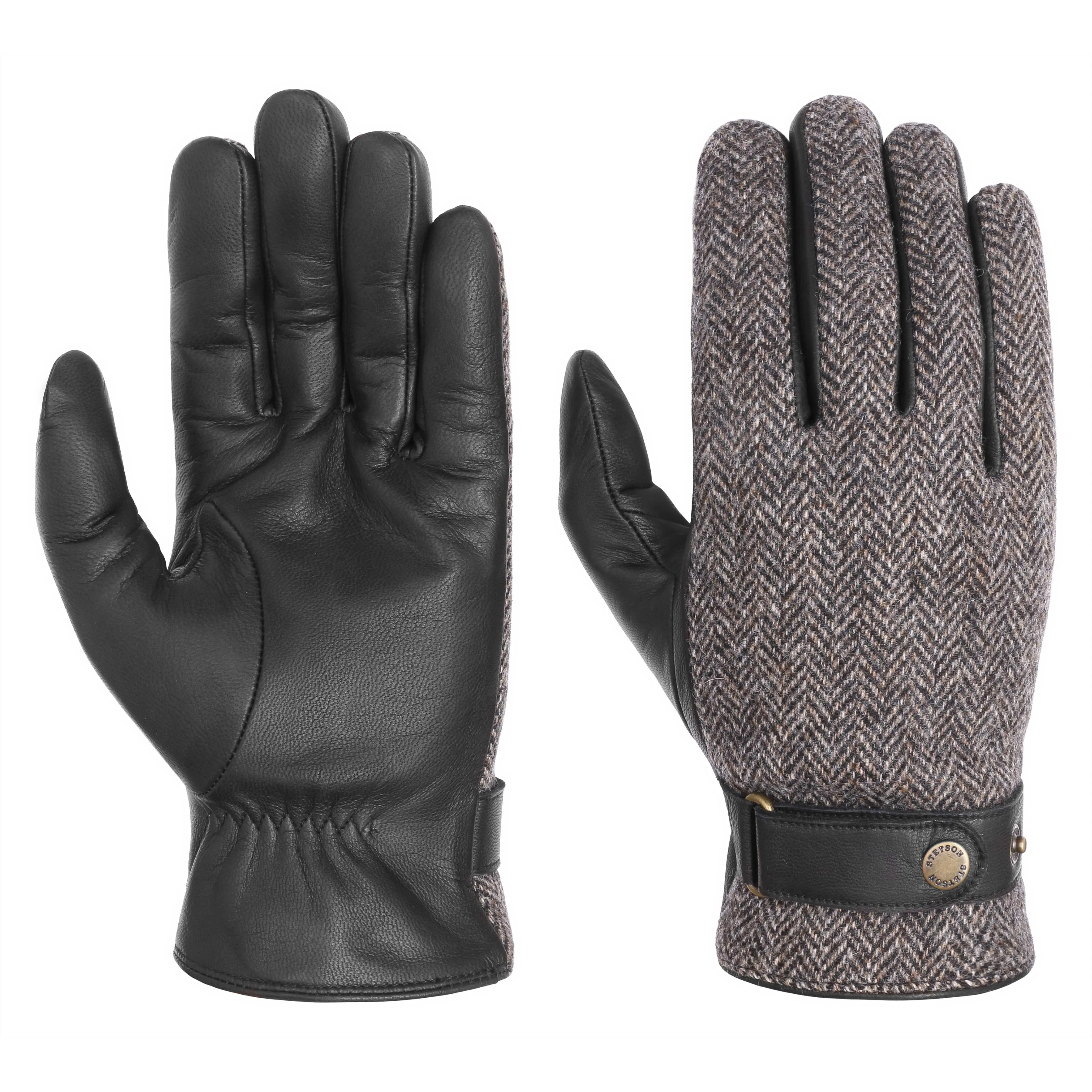 Stetson Woolrich Leather Gloves Stetson Woolrich Leather Gloves