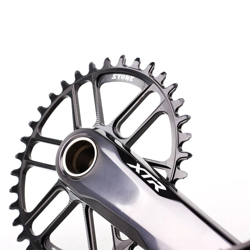 Stone Direct Mount Shimano Mtb Ovalt Kedjehjul, Black, 34t