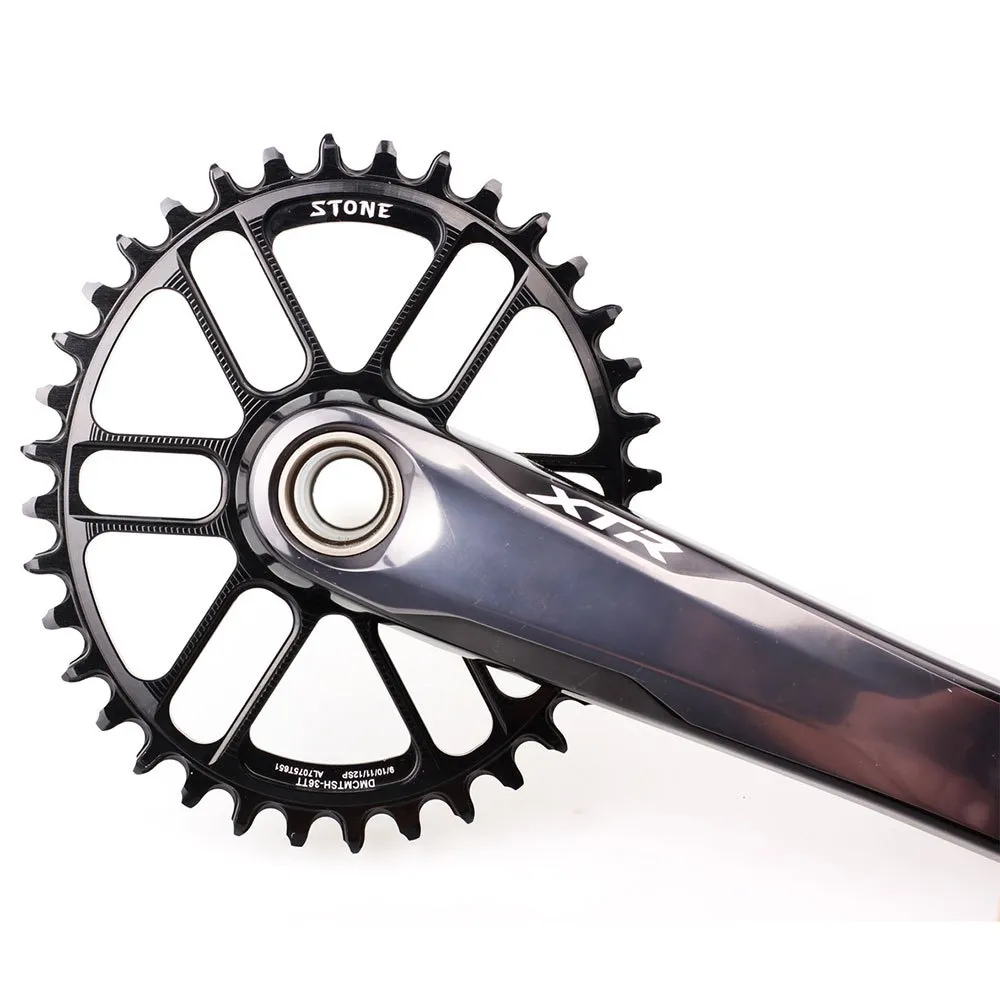 Stone Direct Mount Shimano Mtb Ovalt Kedjehjul, Black, 34t