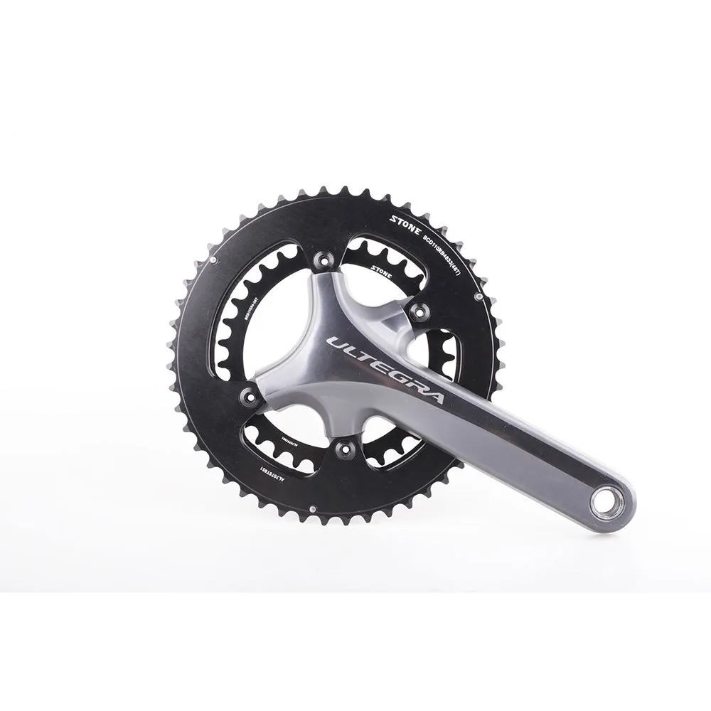 Stone Shimano Road Fc 2x/rotor 4x 110 Bcd Kedjehjul, Black, 50-34t