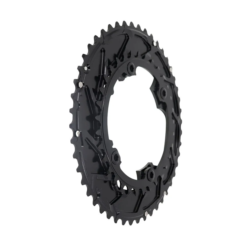 Stone Sram Force 2x Flat Top 107 Bcd Kedjehjul Refurbished, Black, 46-33t