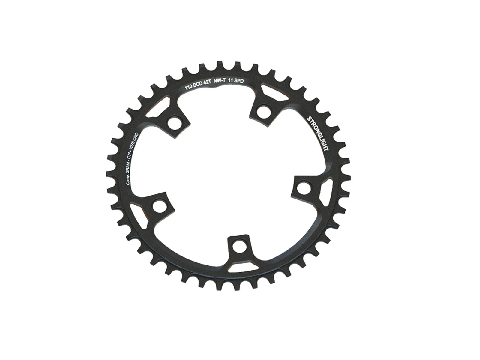 STRONGLIGHT 44T Klinga Singlespeed,Ø110 5-hål, Svart STRONGLIGHT 44T Klinga Singlespeed,Ø110 5-hål, Svart