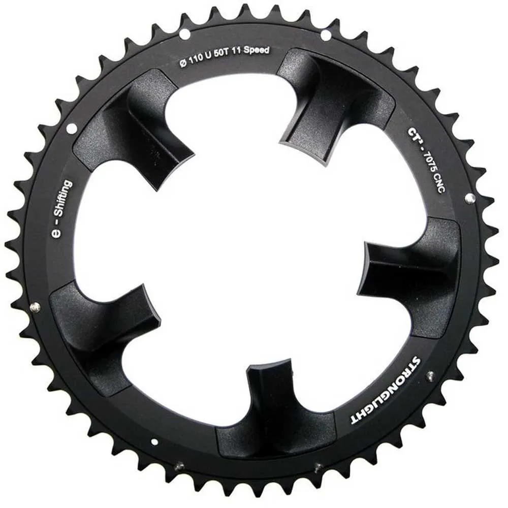 STRONGLIGHT Ct2 Exterior 5b Shimano 6750 110 Bcd Kedjehjul, Black, 50t