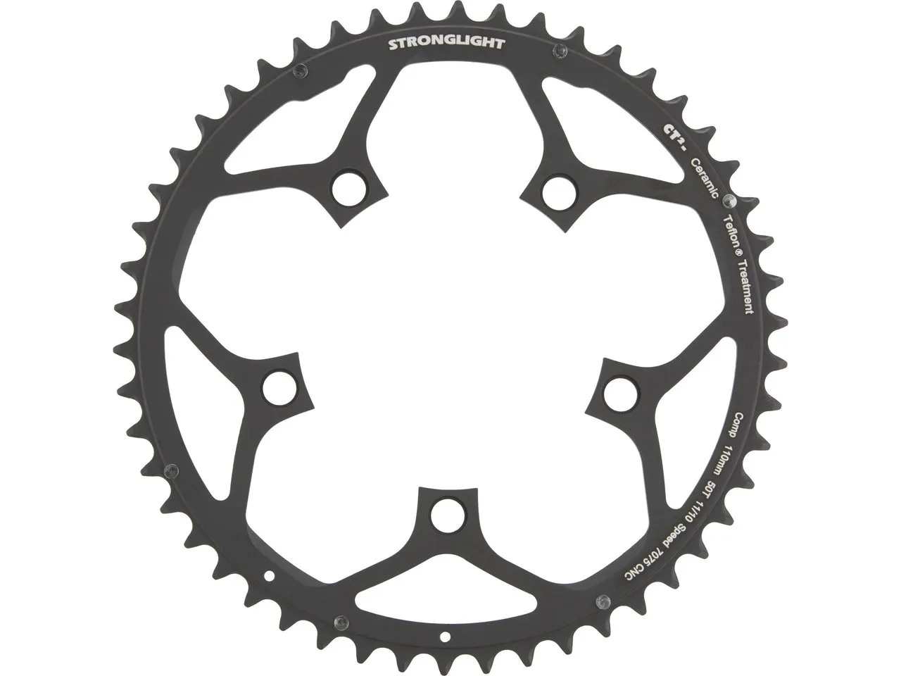 STRONGLIGHT CT2 Road Kettenblatt 10-/11-fach, 5-Arm, 110 mm Lochkreis STRONGLIGHT CT2 Road Kettenblatt 10-/11-fach, 5-Arm, 110 mm Lochkreis