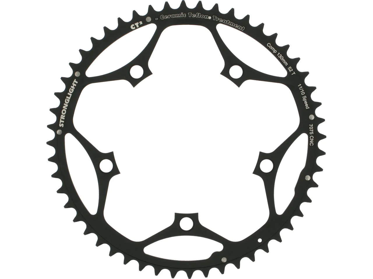 STRONGLIGHT CT2 Road Kettenblatt 10-/11-fach, 5-Arm, 130 mm Lochkreis