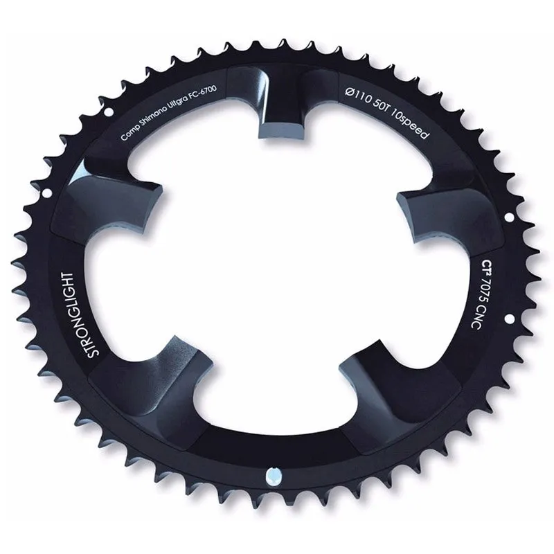 STRONGLIGHT Ct2 Ultegra 110 Bcd Kedjehjul, Black, 50t