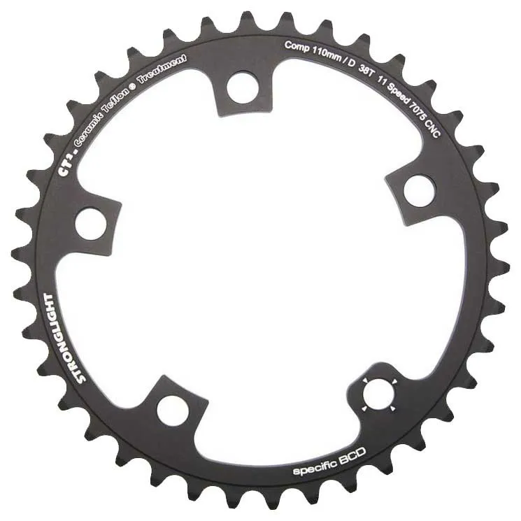 STRONGLIGHT E-shifting Interior 5b Campagnolo 110 Bcd Kedjehjul, Black, 42t