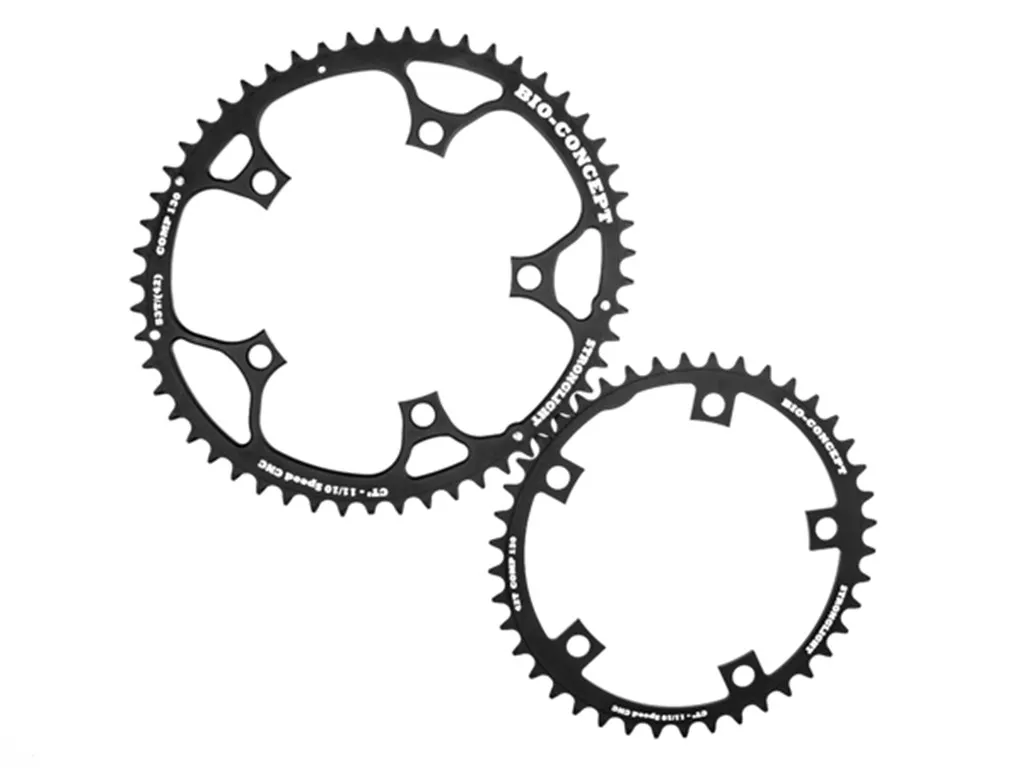 STRONGLIGHT Ovala drev 53/42T Set med 2 drev, Svart STRONGLIGHT Ovala drev 53/42T Set med 2 drev, Svart