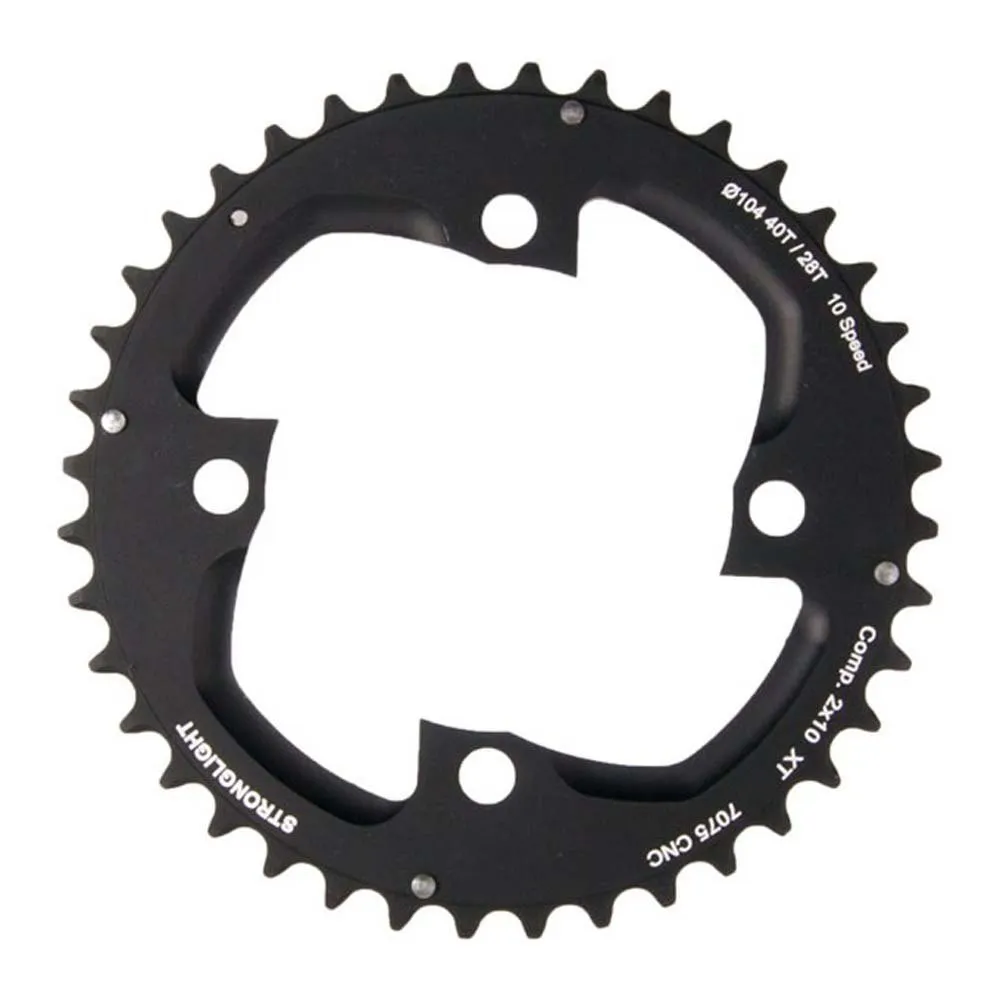 STRONGLIGHT Shimano 104 Bcd Kedjehjul, Black, 40t