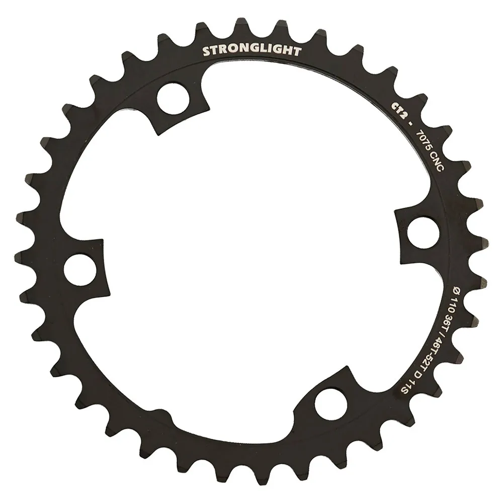 STRONGLIGHT Shimano 110 Bcd 46-52t Kedjehjul, Black, 36t STRONGLIGHT Shimano 110 Bcd 46-52t Kedjehjul, Black, 36t