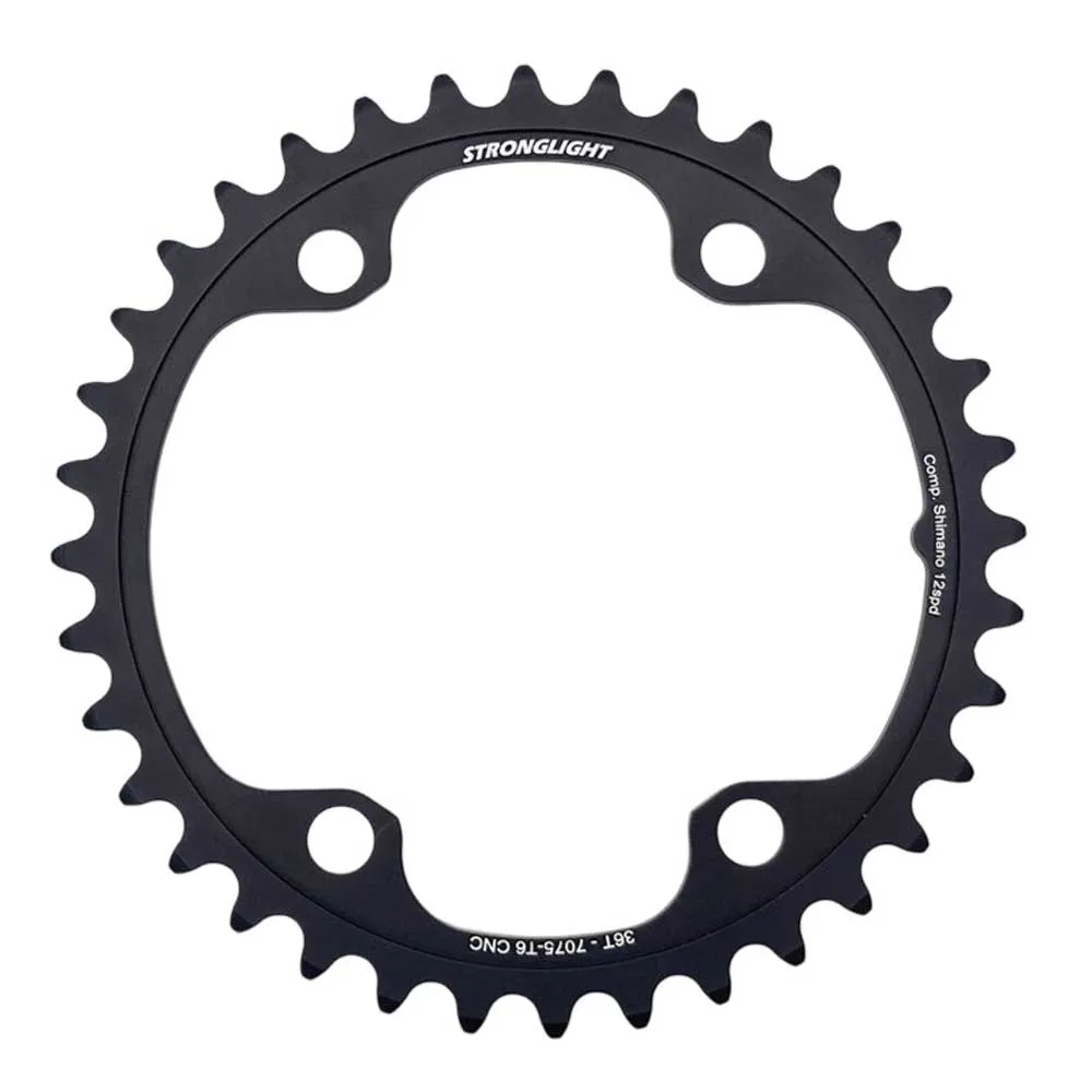STRONGLIGHT Shimano Ultegra Fc-8100/105 R7100 110 Bcd 4b 2x12s 50/52 36t Kedjehjul, Black, 36t STRONGLIGHT Shimano Ultegra Fc-8100/105 R7100 110 Bcd 4b 2x12s 50/52 36t Kedjehjul, Black, 36t